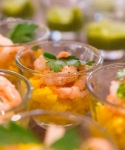 Garnelen auf Safranrisotto